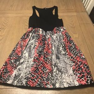 Aqua black mini dress